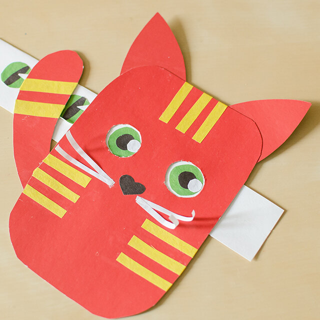 Бумажный котик из бумаги поделка (55 фото)