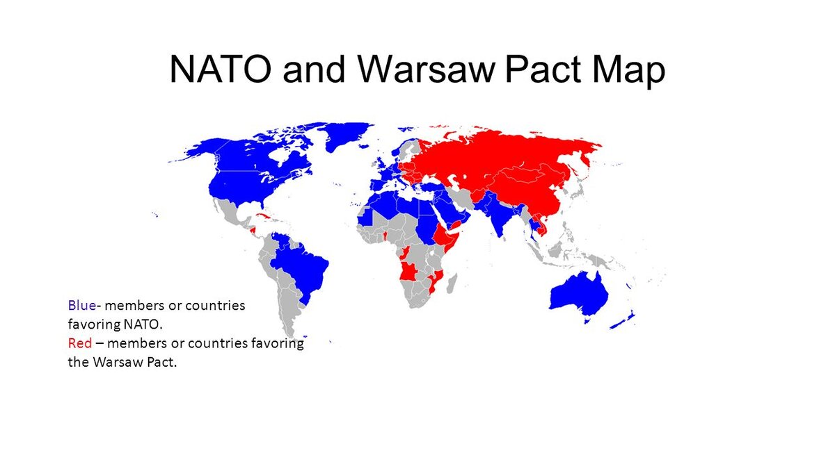 Карта нато и варшавского договора