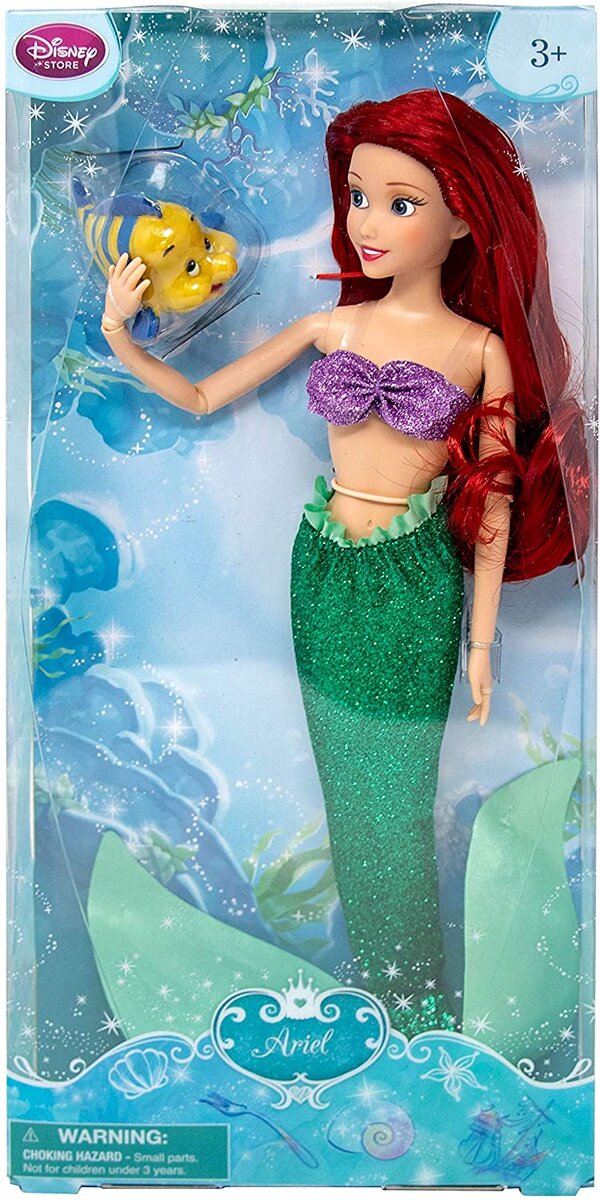 Ariel Classic Doll with Flounder Figure 