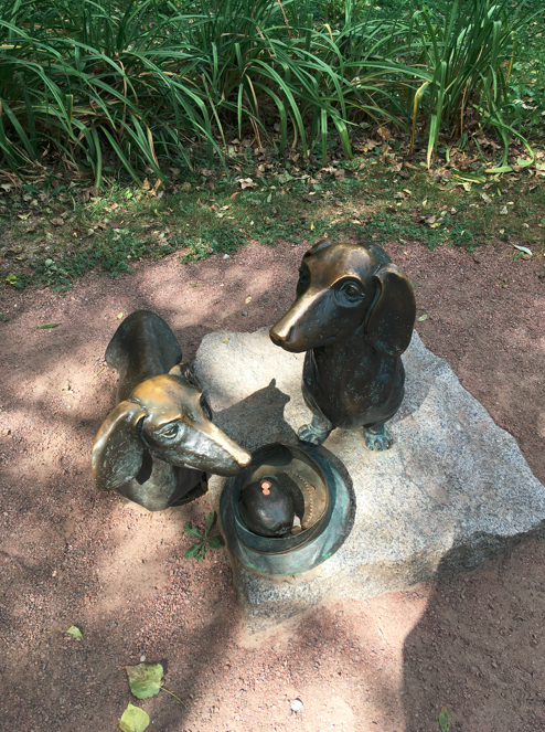 Хина и Бром- две любимые таксы Чеховых.