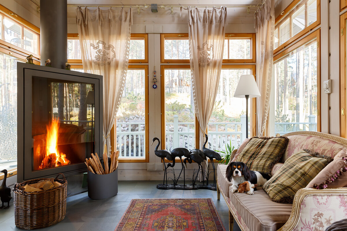 Камин Focus (Франция) в интерьере дома