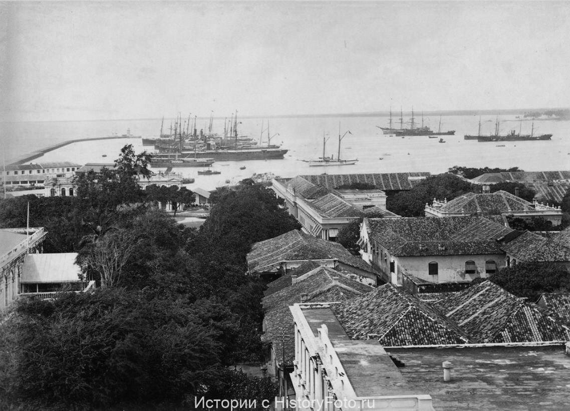 Порт в Коломбо. Шри-​Ланка (Цейлон) 1880 год.

