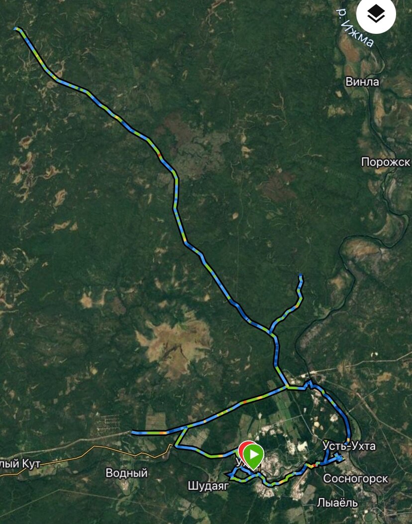 Маршрут бревета "От устья до истоков", 200 км