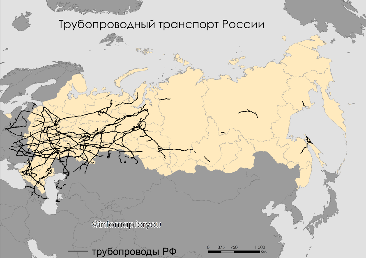 Карта магистральных нефтепроводов россии