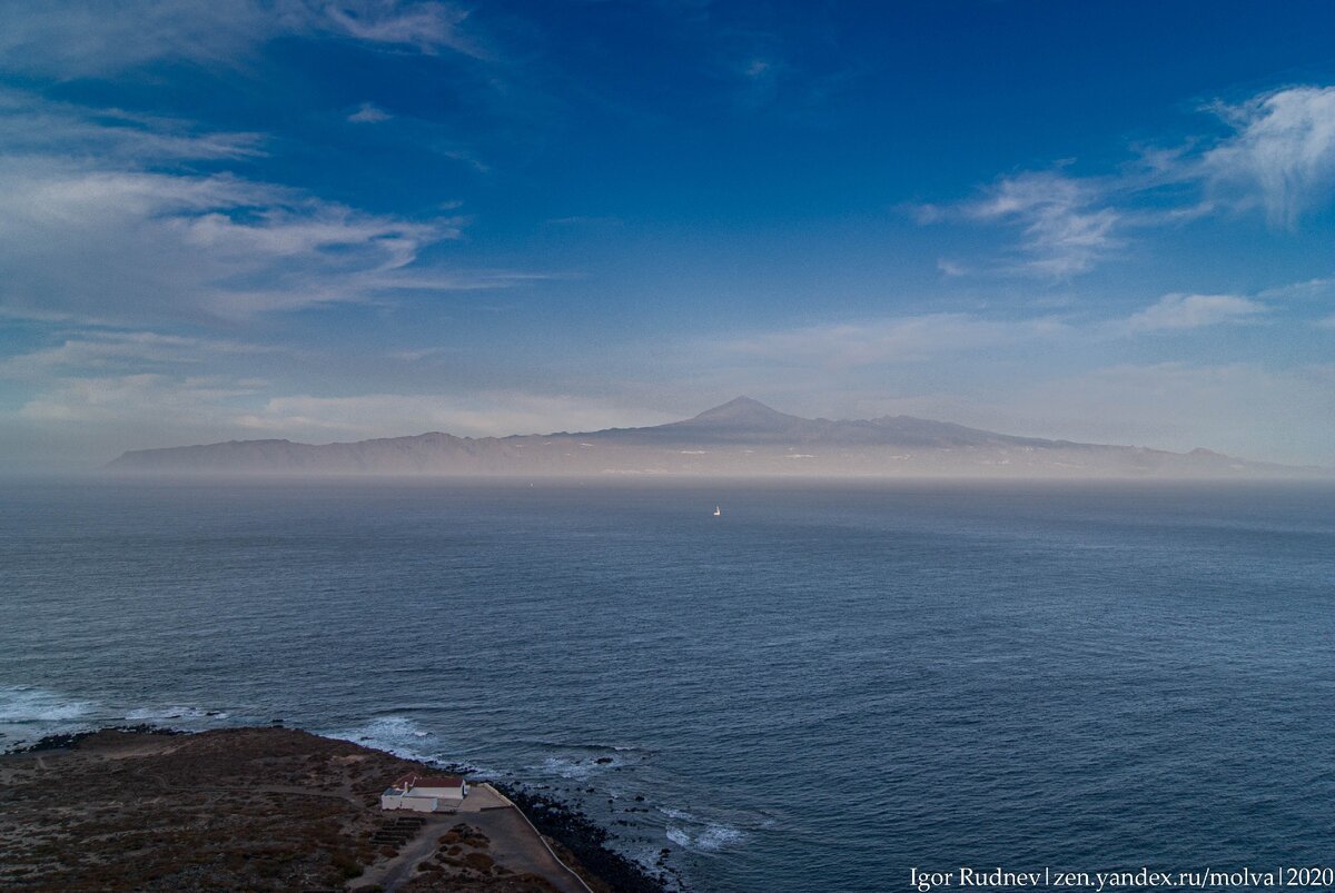 Вулкан Тейде на соседнем острове Тенерифе, Канарские острова