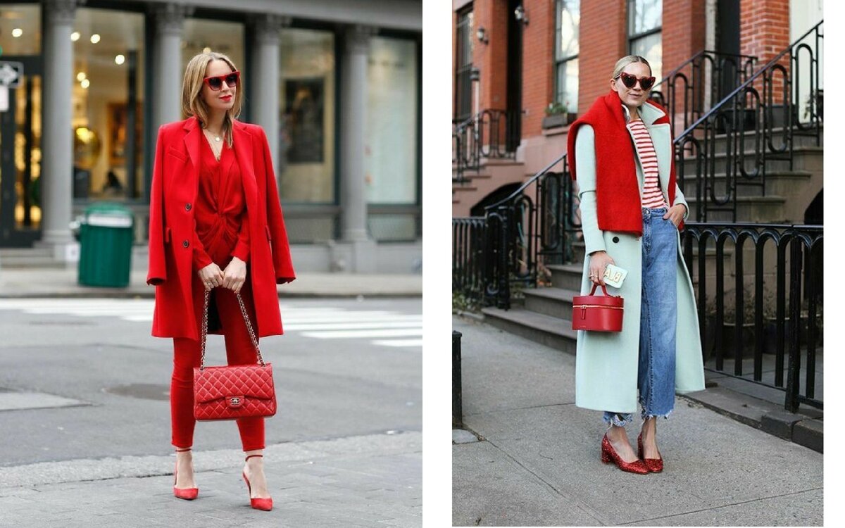 Look 1,2 Что вам ближе? Тотал красный или красный как акцент в образе?