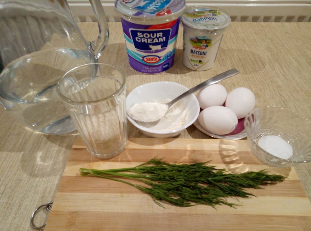 Ингредиенты супа из мацони.