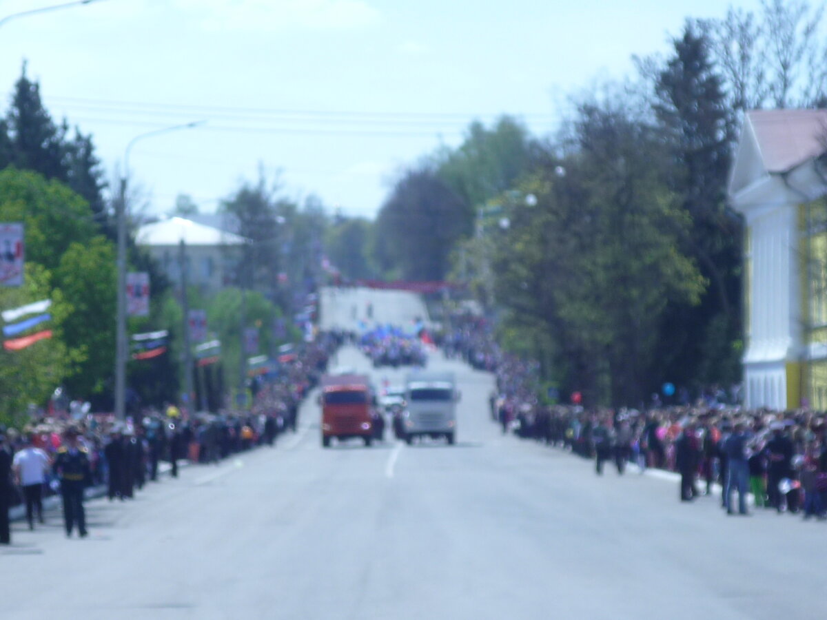 Фотографии парада проходившего 9 мая 2015 года в городе Козельск, Калужской области