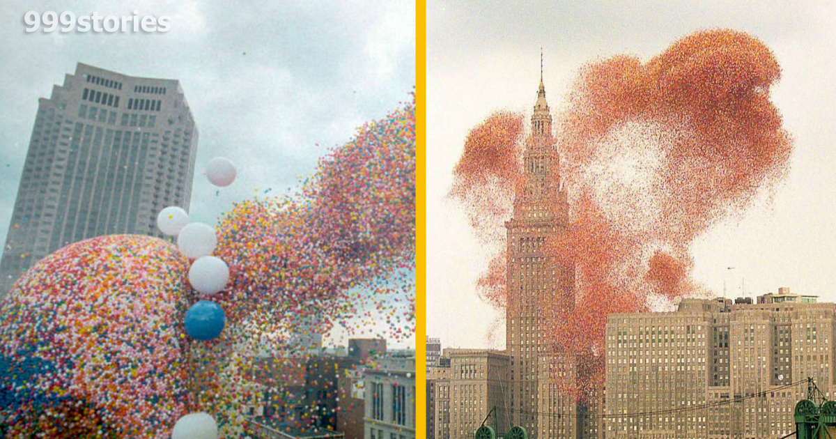 Миллион на шару. Balloonfest 1986. Фестиваль воздушных шаров в Кливленде в 1986. 1.5 Миллиона воздушных шаров в небе. Запуск шаров в Кливленде 1986.