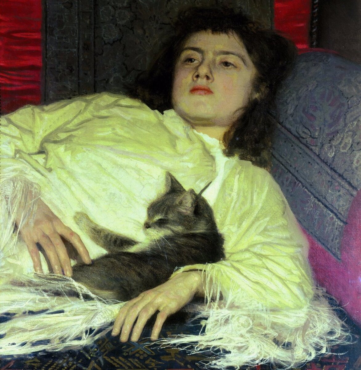 Крамской И.Н. “Девушка с кошкой”, 1882