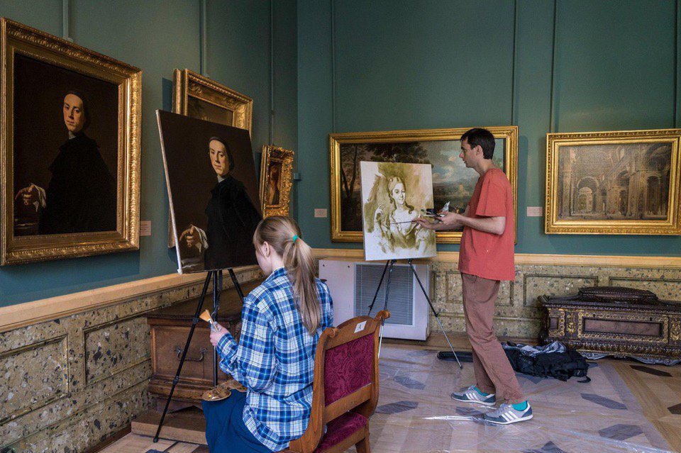 Процесс копирования в музее