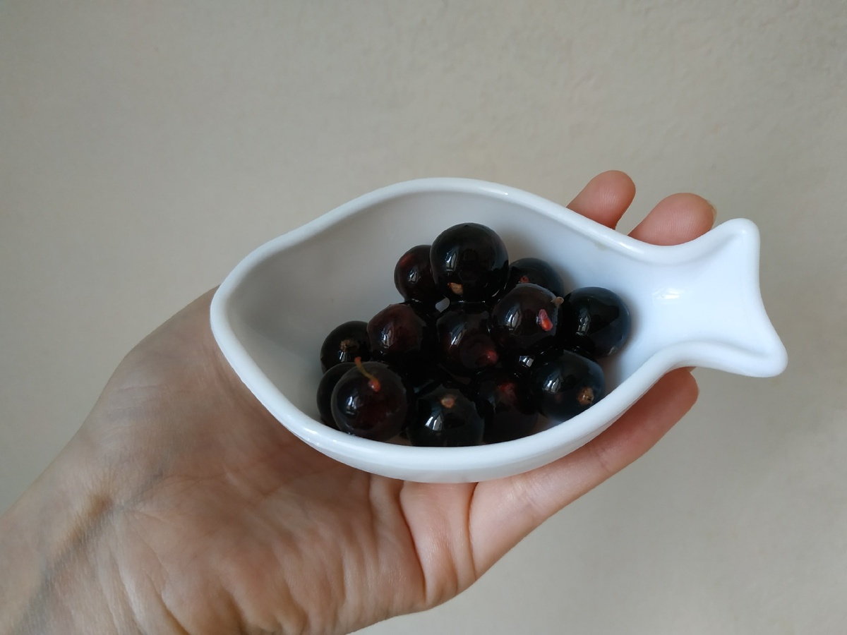 Моя тарелочка- рыбка со смородиной :)