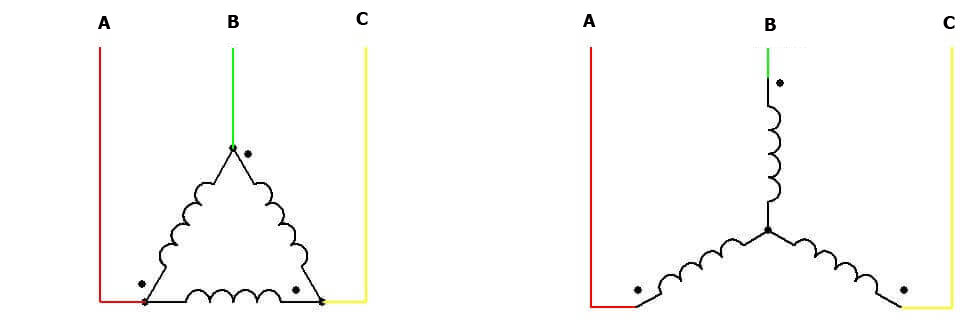 Схема подключения электродвигателя звезда и треугольник