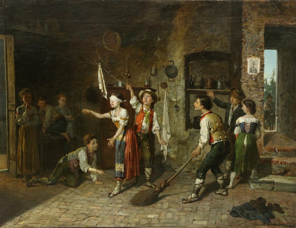 © Игра в жмурки. Чезаре Аугусте Дэтти, 1869 г