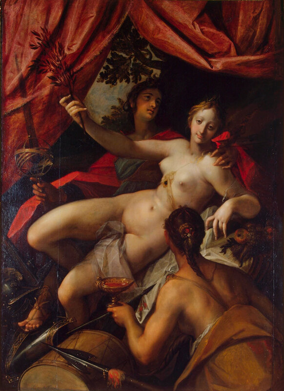 Ганс фон Аахен. Аллегория Мира, Искусства и Изобилия, 1602