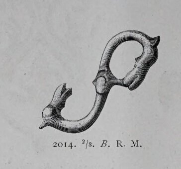 Крюк из публикации Йоханнеса Аспелина (Aspelin, 1884. С. 372, рис. 2014)