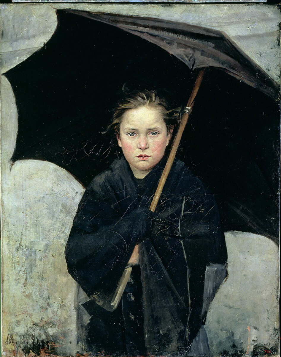 Мария Башкирцева "Дождевой зонт", 1883. Русский музей, Петербург.