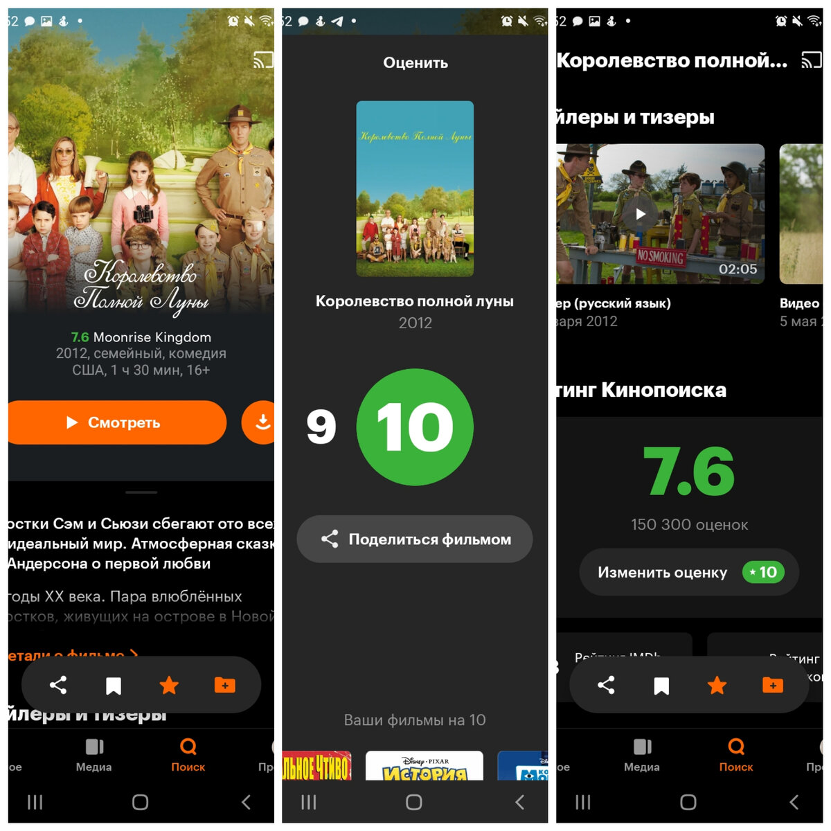 Постер+моя оценка на кинопоиске 