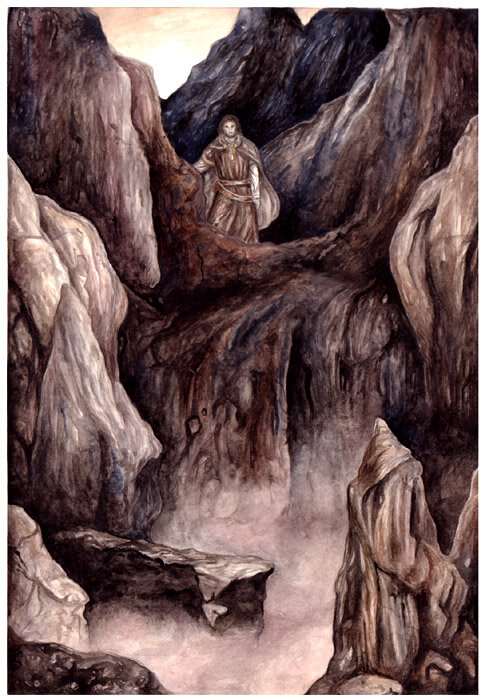 Берен пересекает Эред Горгорот, автор - Peter Xavier Price.