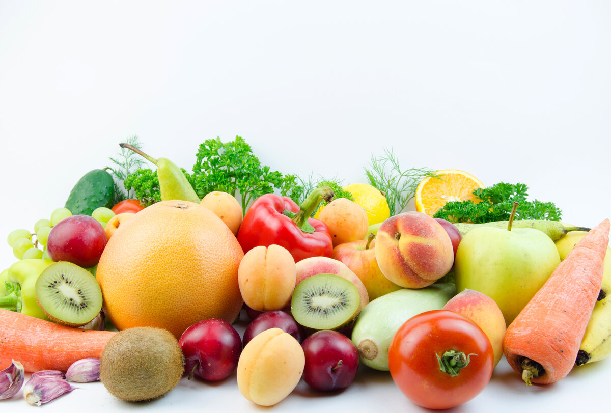 Decoracion con frutas y verduras