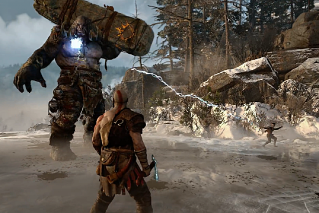    Скриншот игрового процесса игры God of War Santa Monica Studios