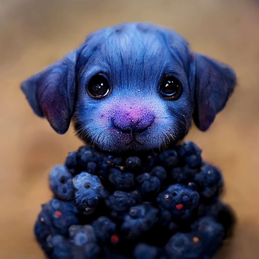 Discord @jgmills92 #MidJourney #art #drawing #character #dog #cute #chibi #blueberry