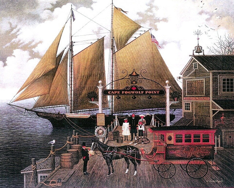 © Чарльз Высоцки (Charles Wysocki). Captain Kirby Beemish Liverpoole and Family. 