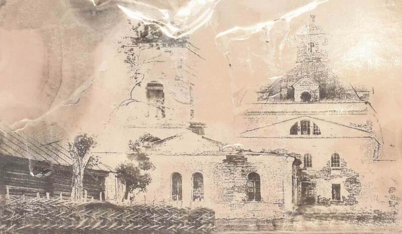 Старое фото действующего храма, южный придел уже отстроен, значит, фото после 1900 г.
