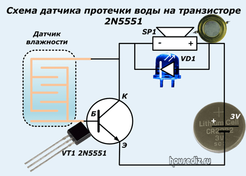 Датчик протечки воды своими руками схема Как сделать датчик протечки воды своими руками: 3 схемы Секреты дедова ремонта Д