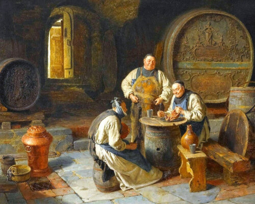 Эдуард фон Грютцнер. Жареная курица