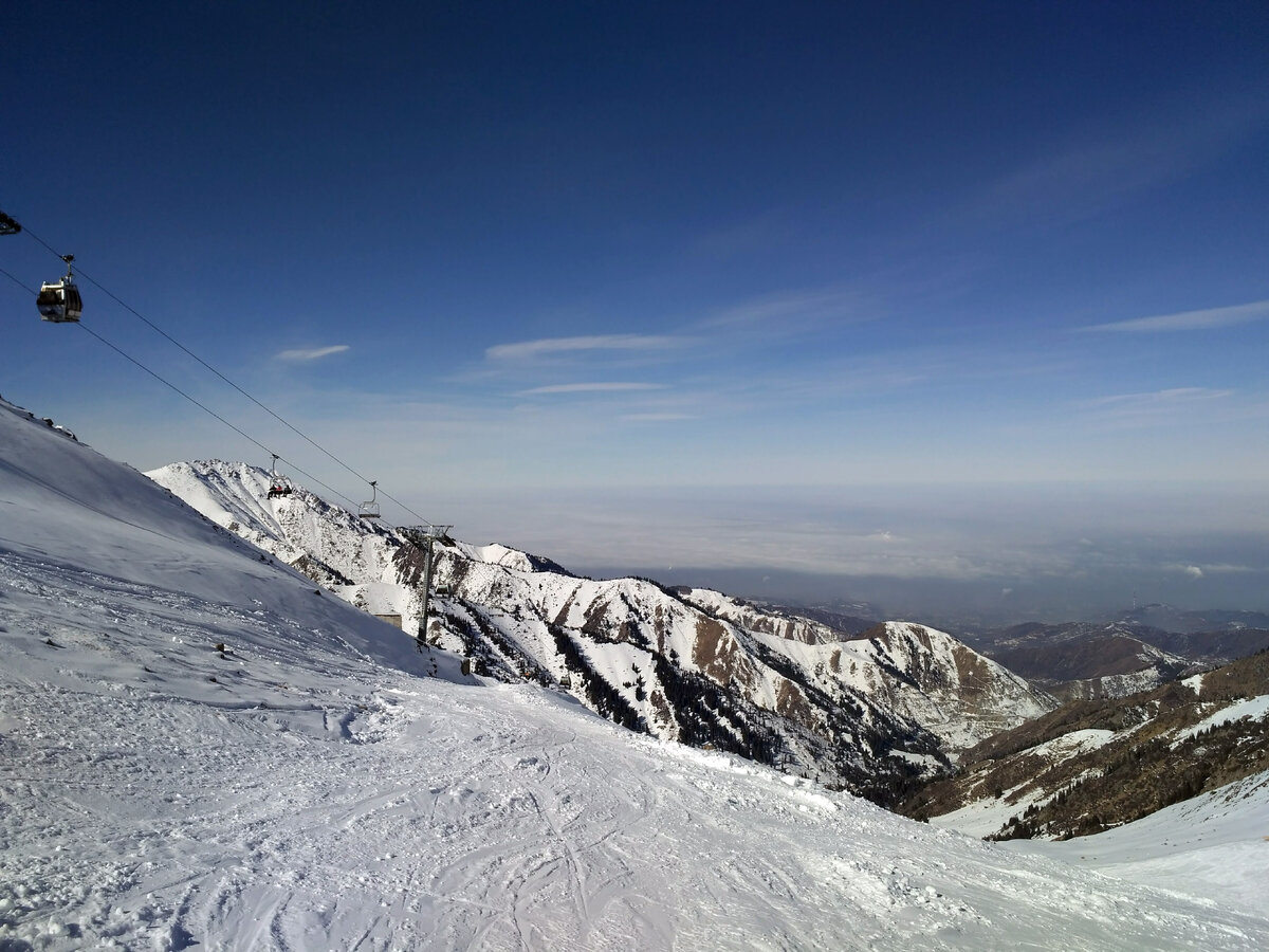 Чимбулак фото Чимбулак зимой радужные облака