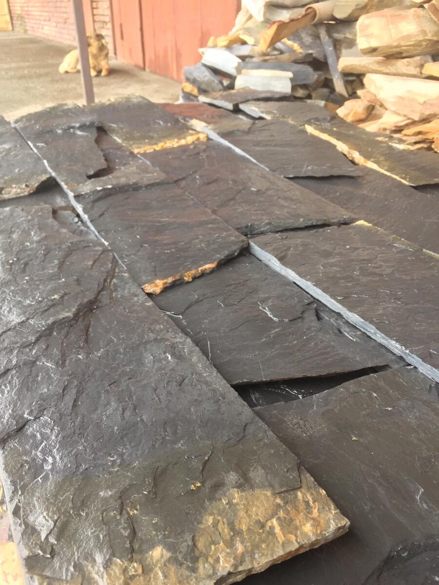 Сланец черный графит для цоколя / slate black graphite for the base