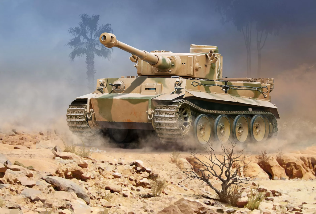 Немецкий танк Тигр-2 в пустыне