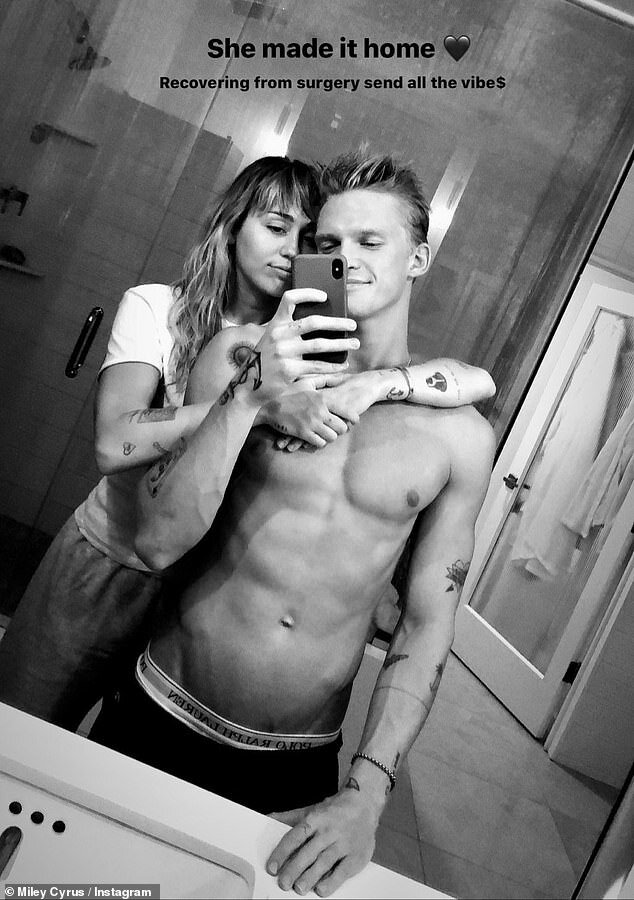 Miley Cyrus brushes her teeth with shirtless beau Cody SimpsonLoaded: 0%Progress: 0%0:00PreviousPlaySkipMuteCurrent Time0:00/Duration Time0:20FullscreenNeed Text+4