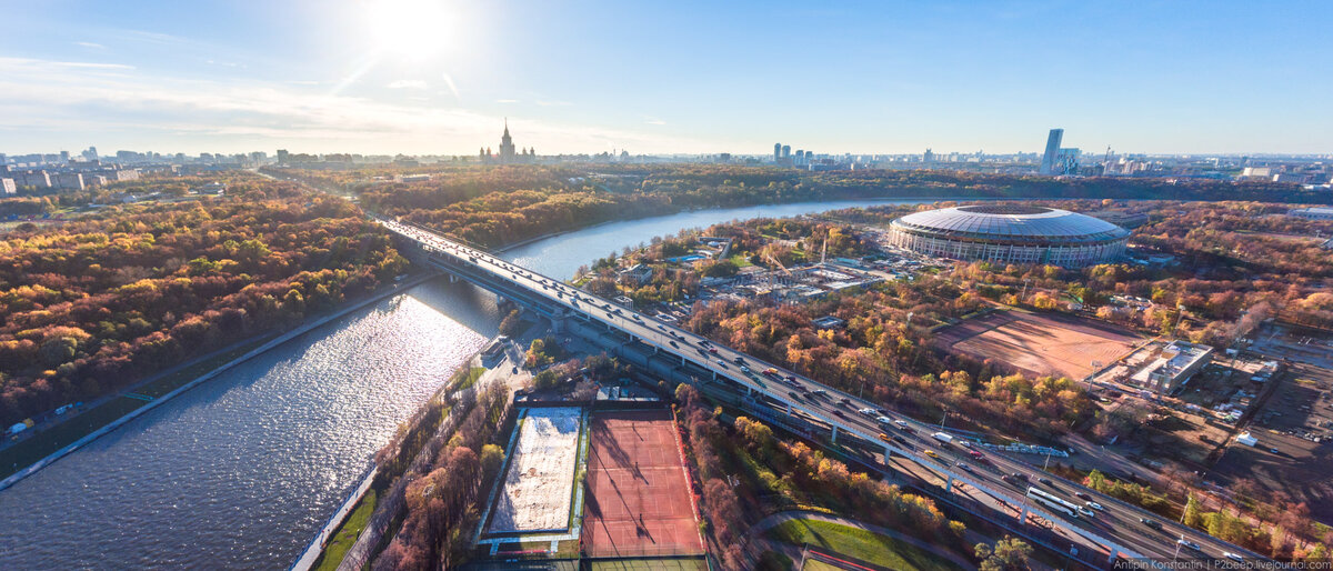 Река москва с высоты птичьего полета