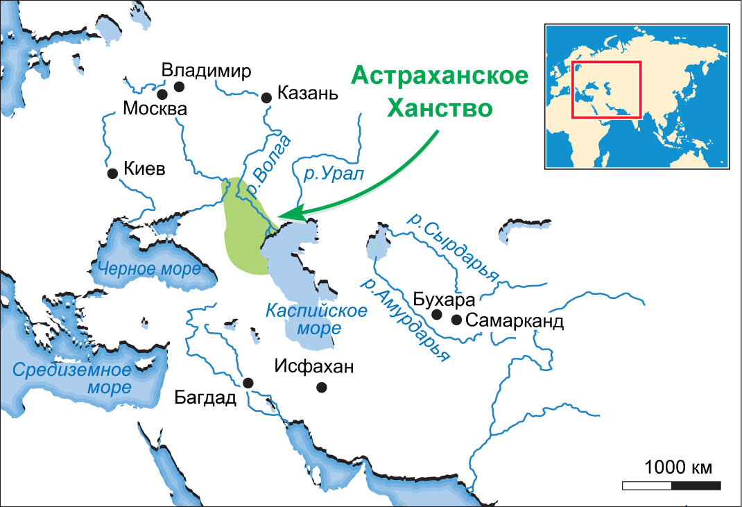 Карта походы на казань и астрахань