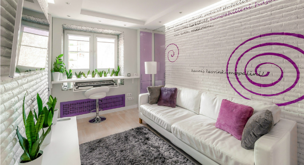 Дизайн квартиры 20 кв м, разработанный дизайн-студией «Уютная квартира».