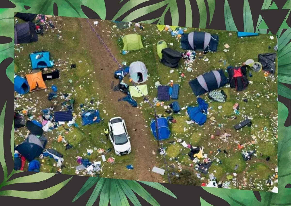 Примерно так и выглядела зона фестиваля после всего. 