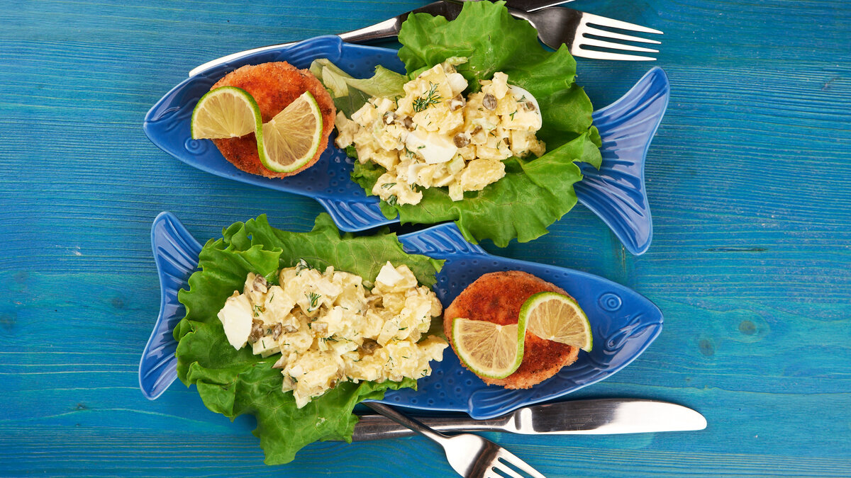 Готовила этот салат на гарнир к рыбным котлеткам - очень даже ничего! (фото автора)