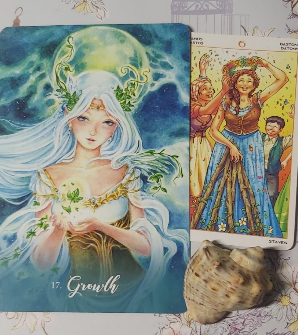 Колоды: "Wheel of the Year Tarot" и "Foxfire the Kitsune Oracle" by Lucy Cavendish with Blue Angel Publishing. 