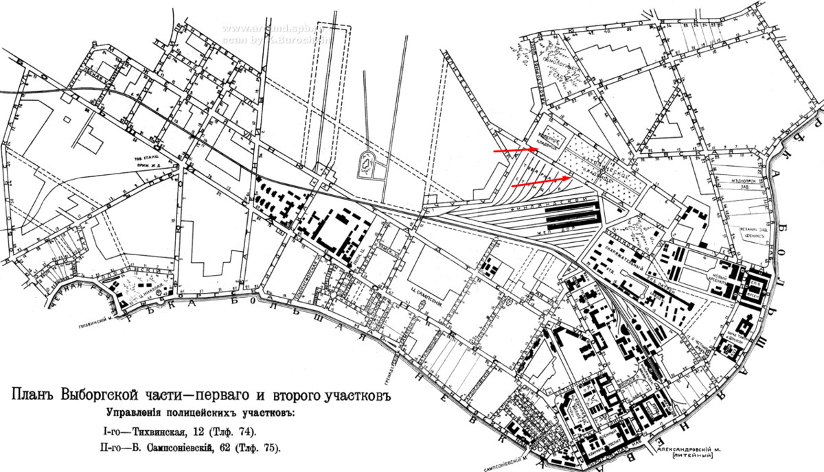 Карта питера выборгская сторона