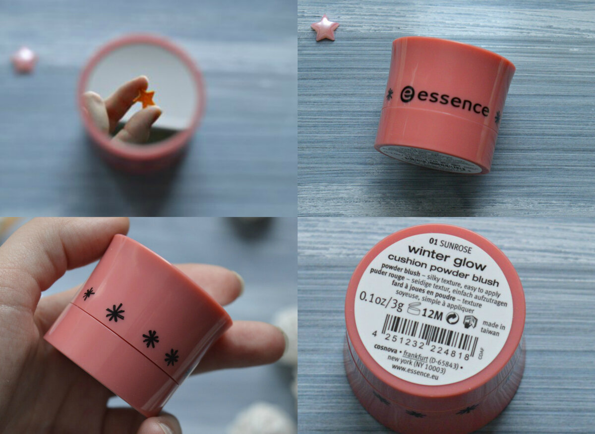 Румяна-кушон от Essence Winter Glow Cushion Powder Blush в оттенке "01 Sunrose"