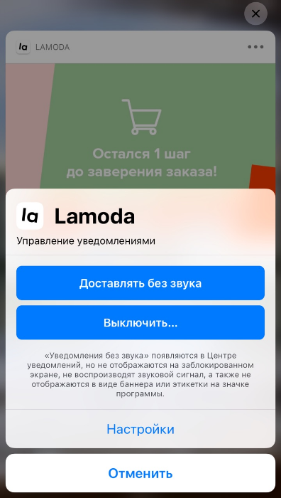 Приложение спортмастер пуш уведомления. Push уведомления. Как в Ламоде отключить оповещения. Как отключить уведомления в Ламоде. Пуш уведомления как выключить.