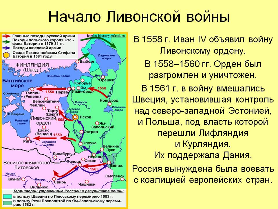 Русские земли под властью литвы. 1558 Начало Ливонской войны. Карта Ливонской войны 1558-1583.