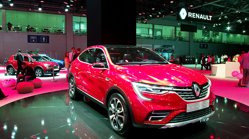 Прототип Renault Arkana был шоу-стоппером на Московском международном автосалоне в августе 2018 года 