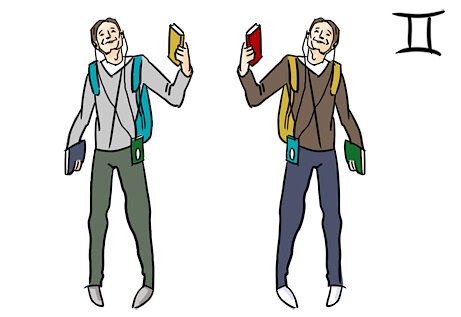 Близнецы читают много. Причём трудно сказать, что ими движет больше: природное любопытство и любовь к книге или писательская ревность: это знак Зодиака, у которого сильны писательские амбиции. Близнецы читают несколько книг одновременно, о каждой увлечённо рассказывают и рекламируют её друзьям. Но только пока они её читают. Если спросить о той же книге через месяц, велика вероятность, что Близнец не сможет поведать деталей сюжета и начнёт путаться в именах героев. Впрочем, своё веское мнение о книге он выскажет и в этом случае. Близнецы следят за книжными новостями и стараются читать все громкие новинки и самые обсуждаемые книги. Особое внимание уделяют мемуарам и неохотно берутся за толстые романы – как правило, у них не хватает терпения одолеть какую-нибудь «Волшебную гору» или «Сагу о Форсайтах».