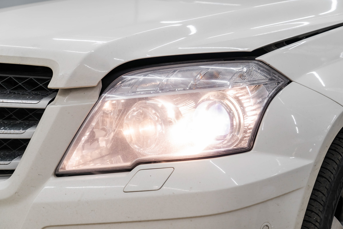 Свет фар до замены ламп.