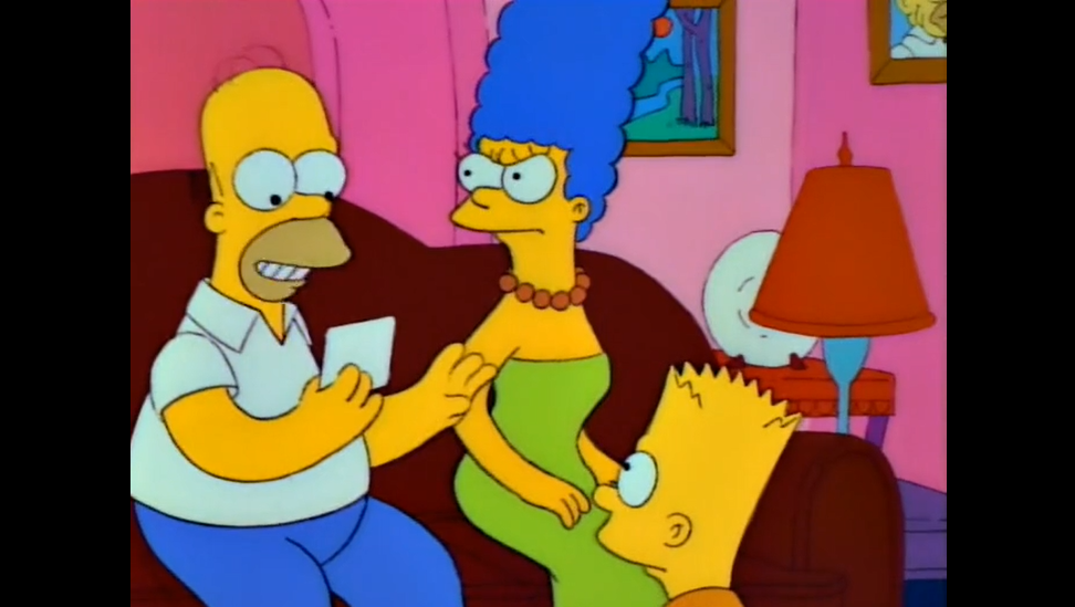 Гомер: – Оу, Барт! Это же твоя учительница. Мне надо чаще ходить на родительские собрания. ( Думаю, вы помните, ЧТО там была за фотография. – Фрагмент сериала Симпсоны, s03e16)