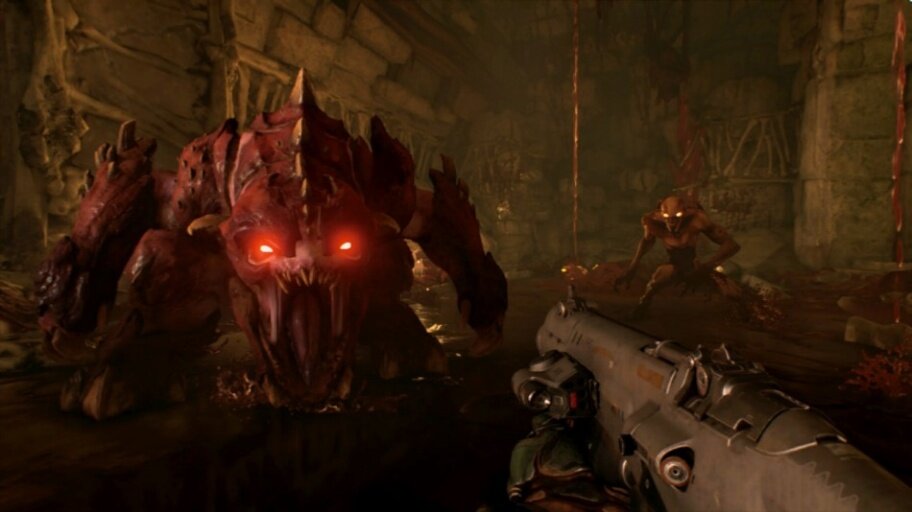 DOOM была первой «графонистой» мультиплатформенной игрой для Switch — сейчас её анонсу удивились бы не так сильно, как тогда.
