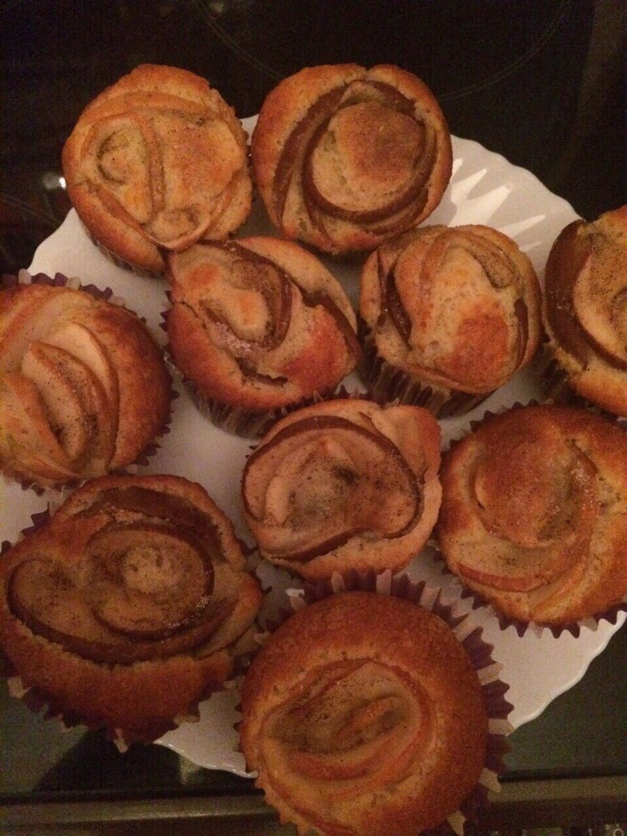 мои кексы с яблоками